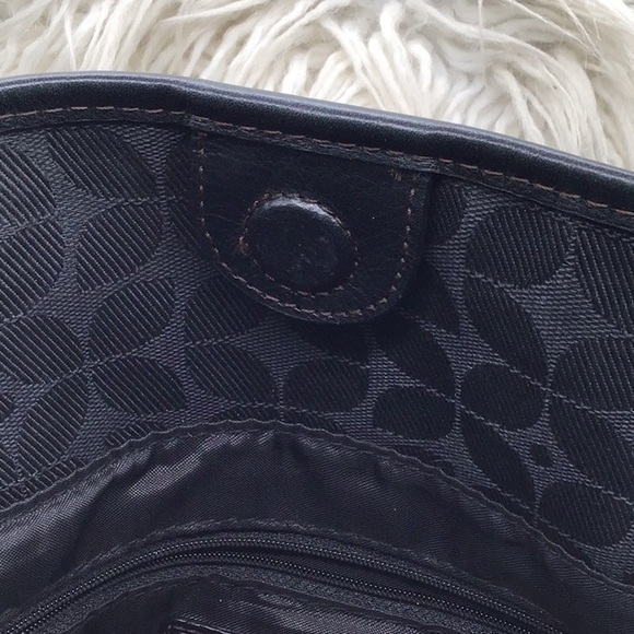 Fossil Canvas Black Signature Print Shoulder Bag - Picture 9 of 12